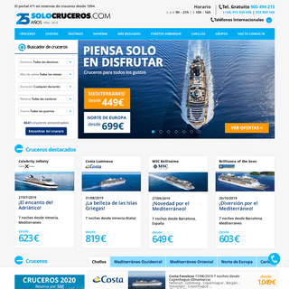 Cruceros 2019-2020 ® SoloCruceros: el mejor buscador de cruceros