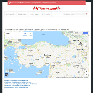 Türkiye Haritası, İllerin ve İlçelerin Detaylı Uydu Görünümü