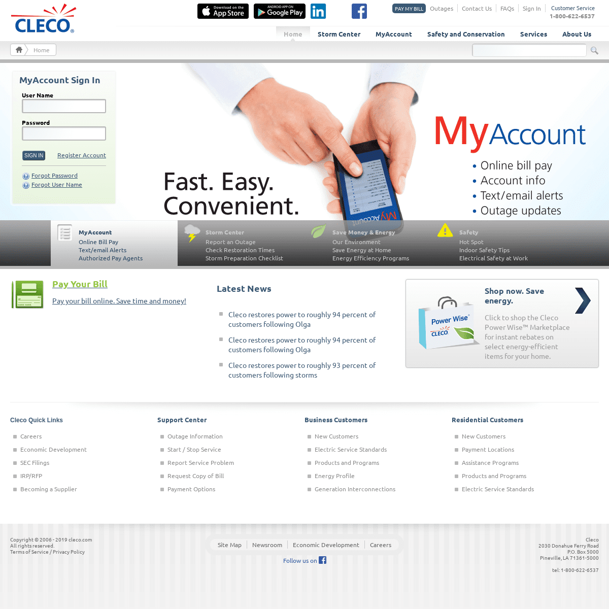 A complete backup of cleco.com