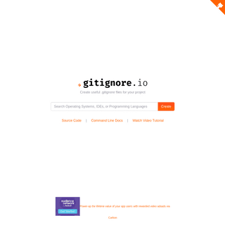 gitignore.io - Create Useful .gitignore Files For Your Project