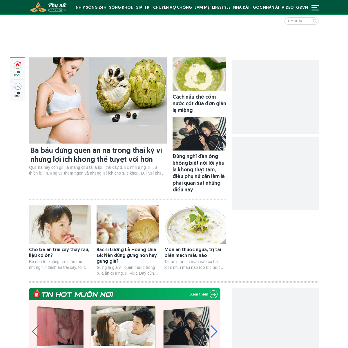 Báo Phụ Nữ Sức Khỏe - Chuyên trang tin tức dành cho PHỤ NỮ