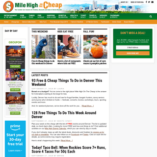 Mile High on the Cheap - Your local resource for Denver freebies, discounts and deals