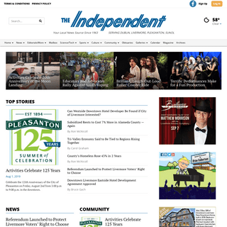 independentnews.com - Serving Livermore, Pleasanton and Sunol--Locally Owned and Edited Since 1963