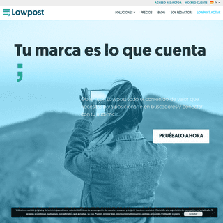 Plataforma de marketing de contenidos | Lowpost - Textos para web y blog