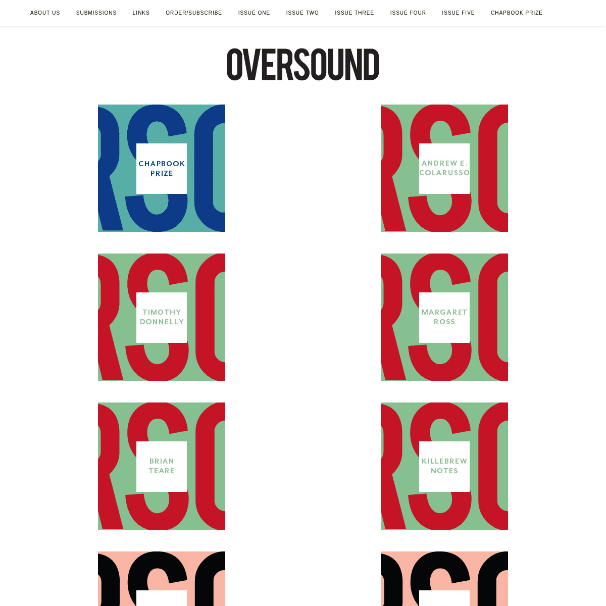 OVERSOUND – a poetry journal