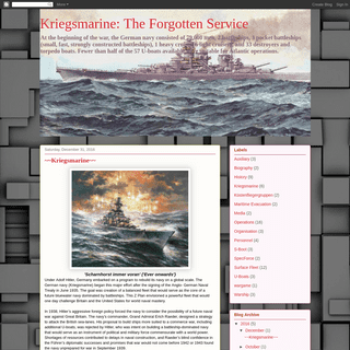 Kriegsmarine: The Forgotten Service