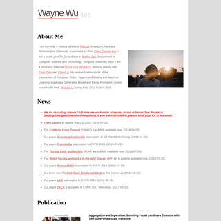 Wayne Wu's Homepage - CS at Tsinghua University