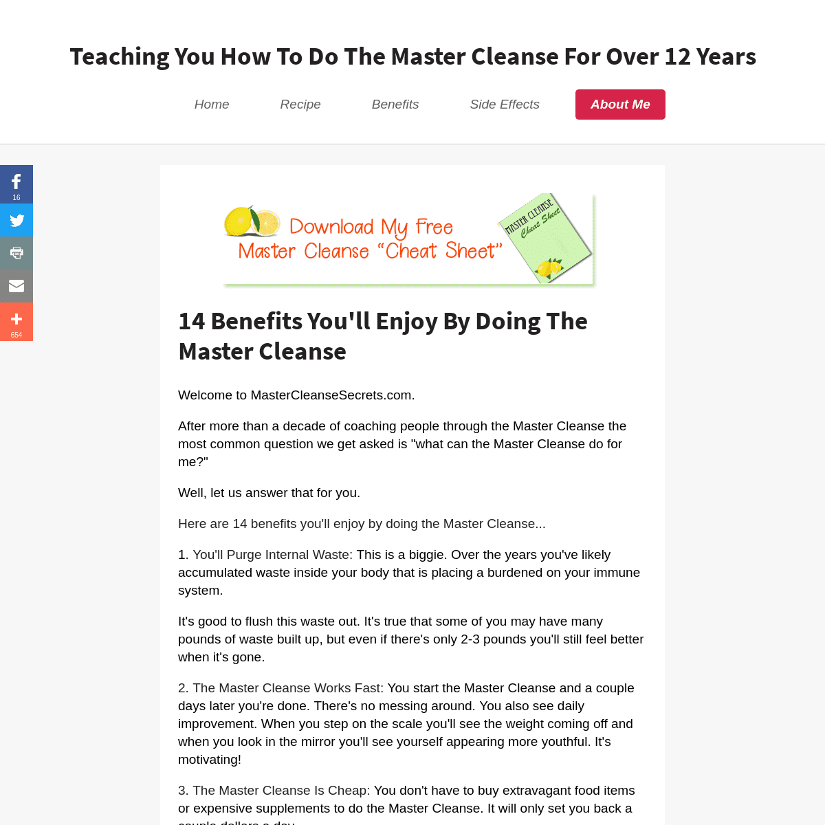 A complete backup of mastercleansesecrets.com