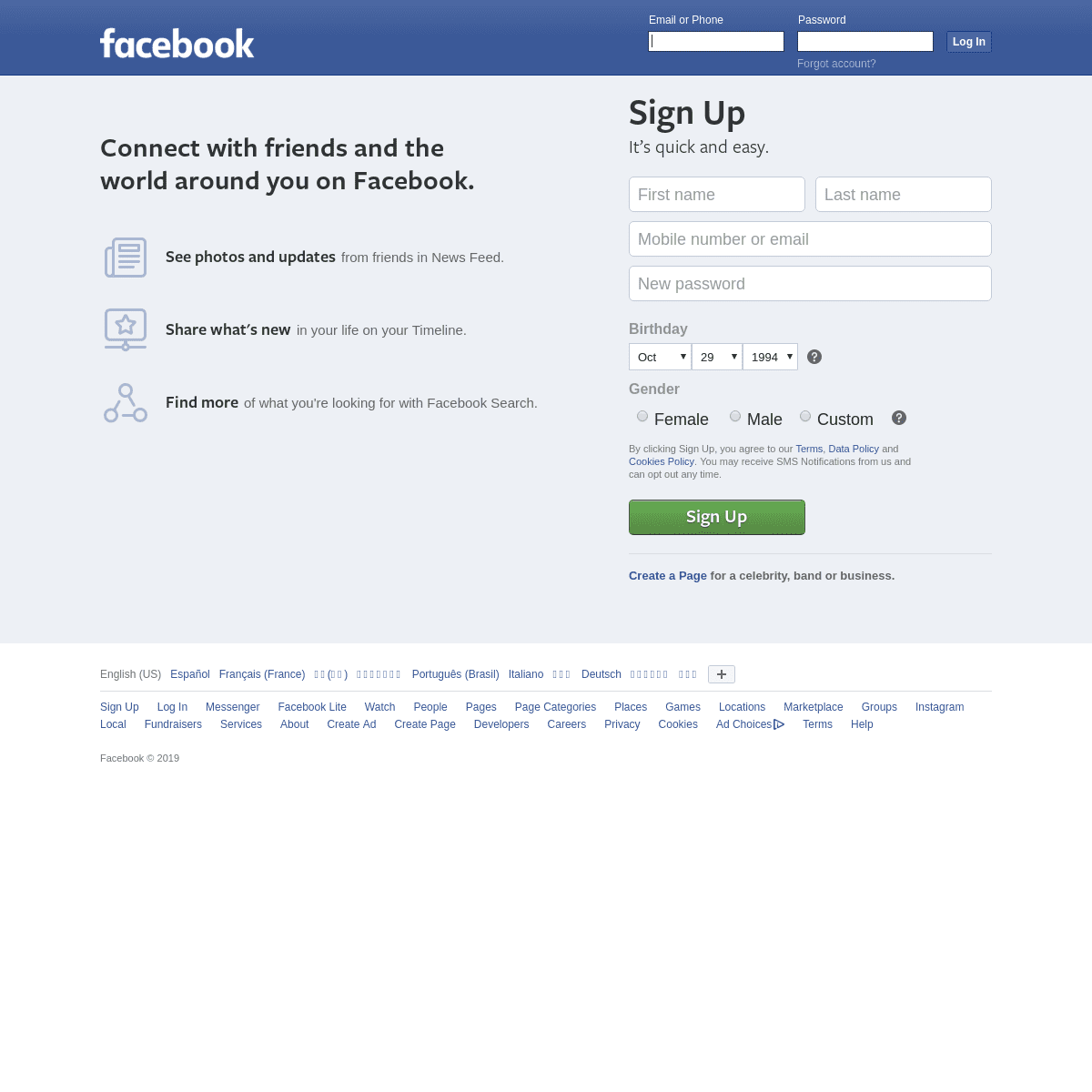 A complete backup of www.facebook.com