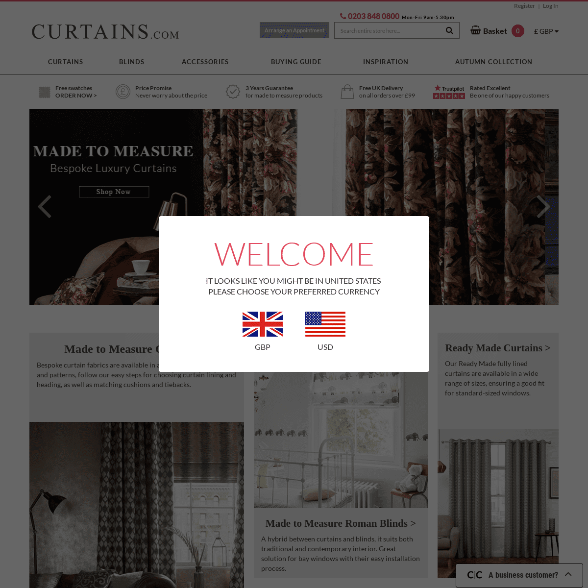 Curtains | Made to Measure & Ready Made Curtains & Blinds | Curtains.com