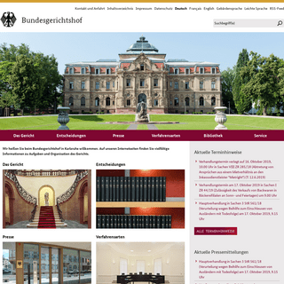 Der Bundesgerichtshof - Startseite