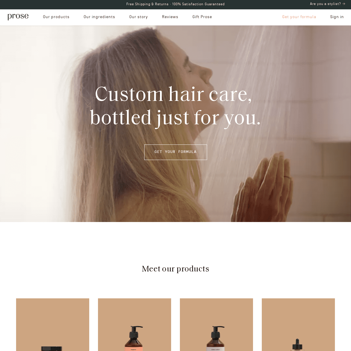 Custom Hair Care | Prose Hair