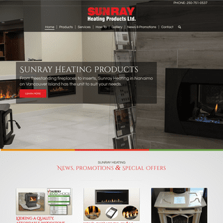 Sunray Heating Products â€“ Fireplaces, Pellet, Gas, Propane, Electric, Wood, BBQ, Nanaimo