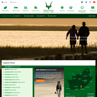 South African National Parks - SANParks - Official Website - Accommodation, Activities, Prices, Reservations