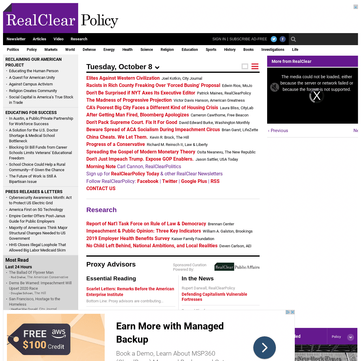 A complete backup of realclearpolicy.com