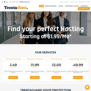 TrentaHost INC - Leading DDOS Protected Hosting Solutions