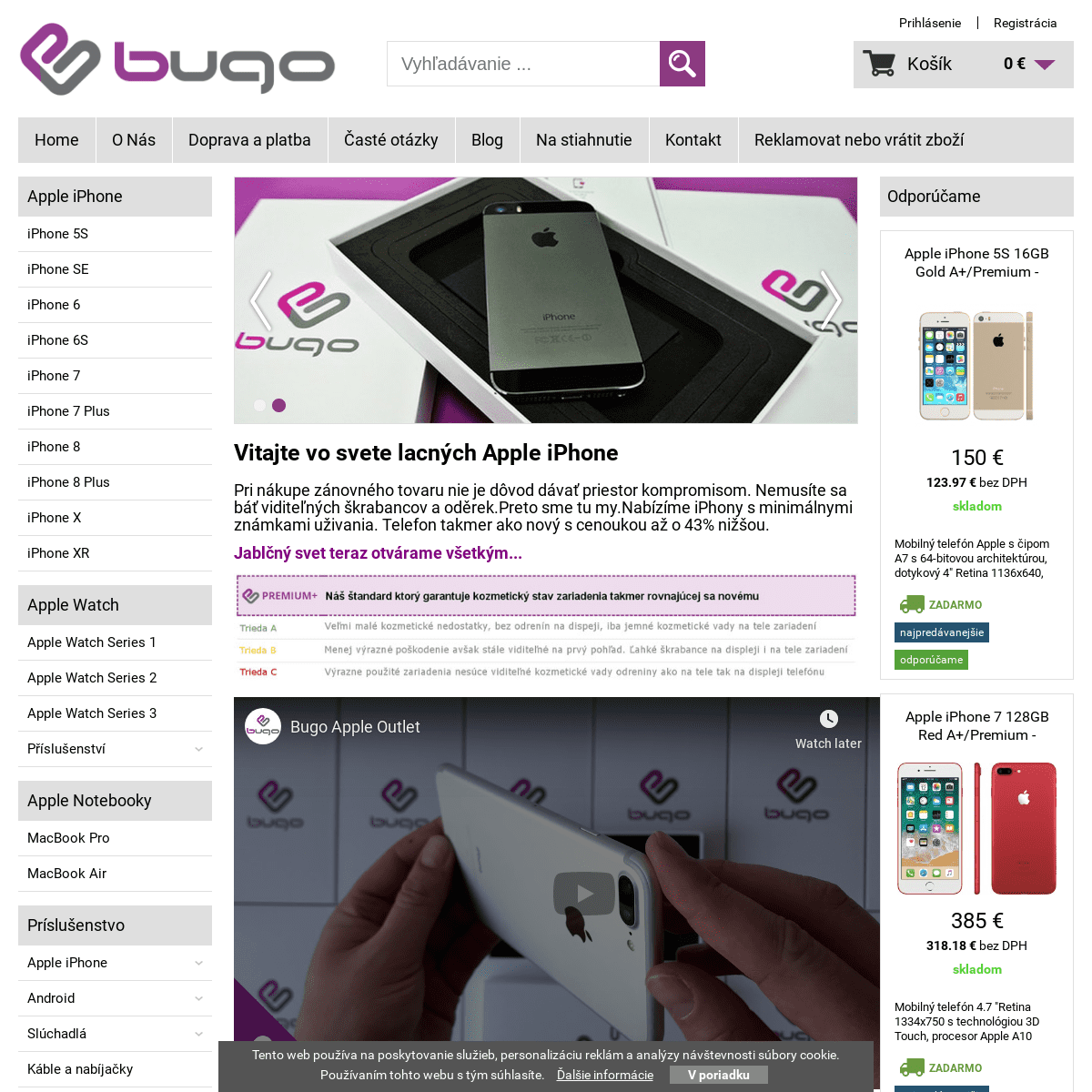 Bugoshop.sk - Prémiové iPhony so zľavou niekoľko stoviek