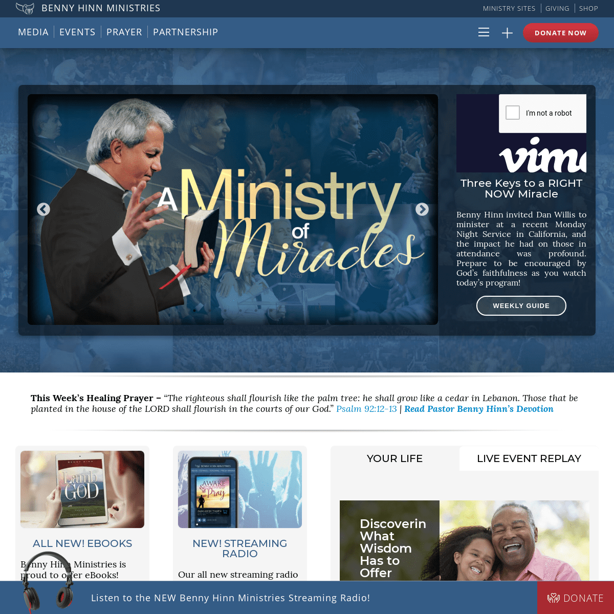 Welcome to Benny Hinn Ministries Official Website