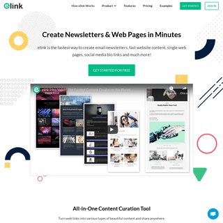 elink | Newsletter Creator, Web Page Builder, Bookmarker