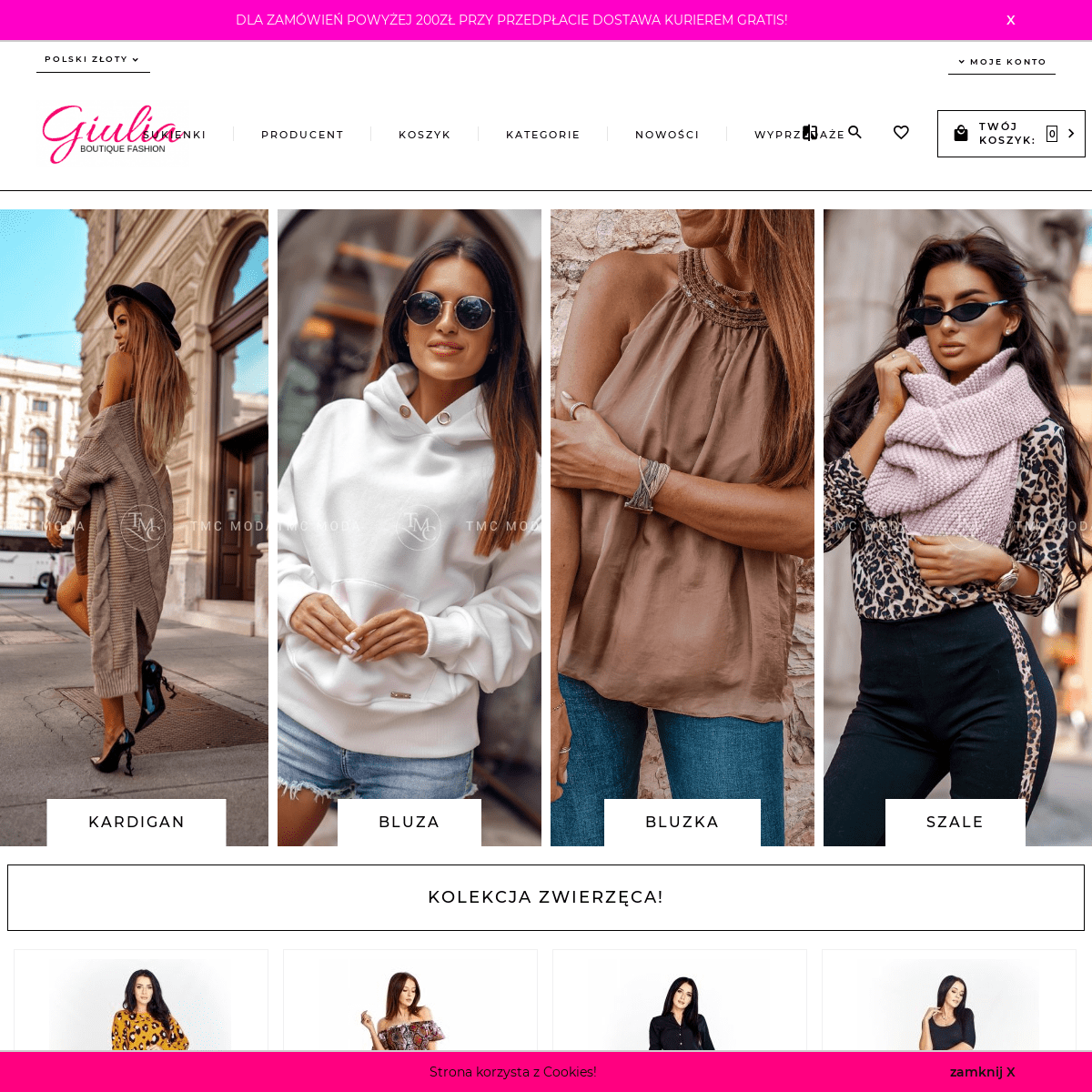 Giulia modny butik online z odzieżą damską 