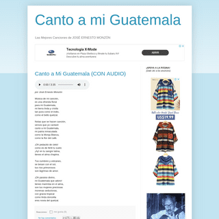 Canto a mi Guatemala