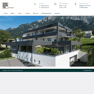 Immobilien in Liechtenstein und Umgebung. Wohnung und Gewerbe