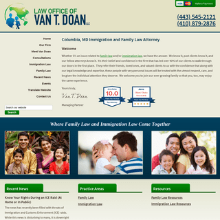 Columbia MD Immigration Attorney - Howard County Maryland Immigration Firm - Law Offices of Van T. Doan, LLC