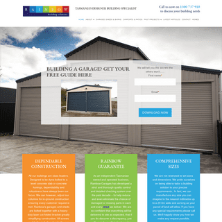 Sheds and Garage Builder Tasmania, Prices, Designs | Rainbow Garages