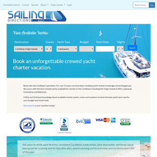 Crewed Caribbean Yacht Charter Vacations - All Inclusive Catamaran Charters BVI & USVI