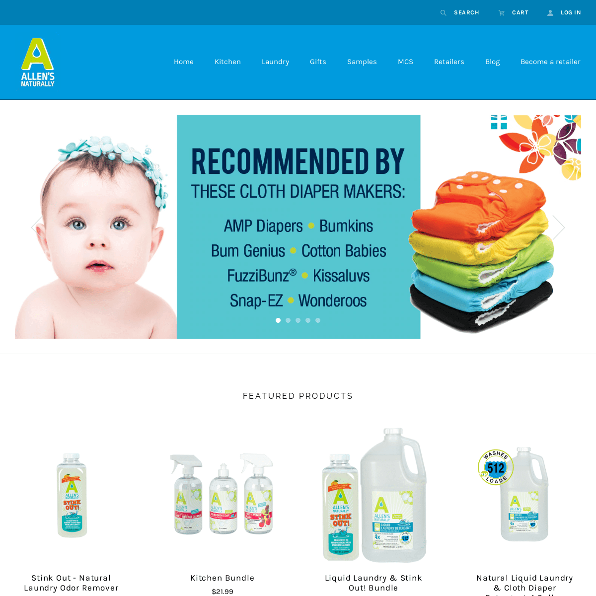 Cloth Diaper Laundry Detergent, Perfume & Dye Free Detergent | Allen's Naturally