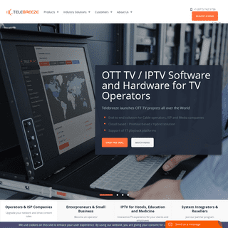 Professional OTT TV / IPTV solutions for Pay TV business. | Telebreeze.com