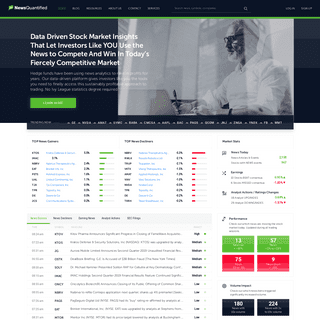 News Quantified - Stock Market News, Earnings, Quotes