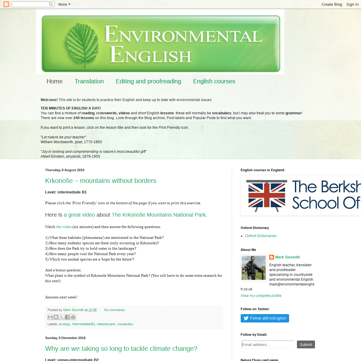 Environmental English