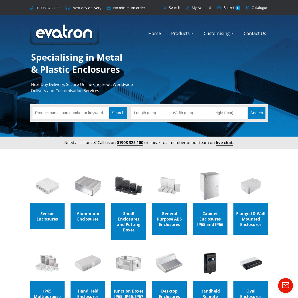 Plastic, Metal & Custom Enclosures for Distributors and OEMs | Evatron Enclosures