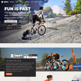 At Home Cycling & Running Virtual Training & Workout Game App - Zwift