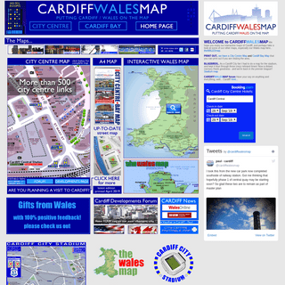 home page of Cardiff Wales Map