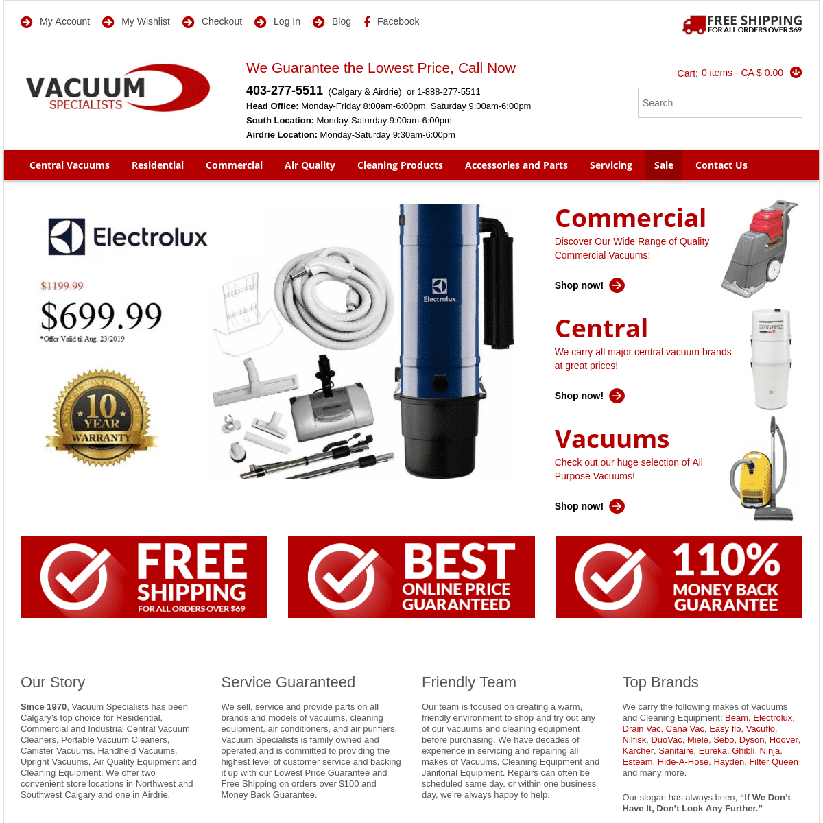 Commercial, Residential Central Vacuum Cleaners | Vacuum Specialists