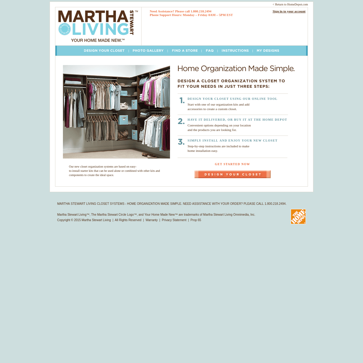 Martha Stewart Closets > Homepage