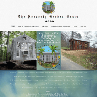 Custom Greenhouse She Sheds | Heavenly Garden Oasis | Dillard, GA