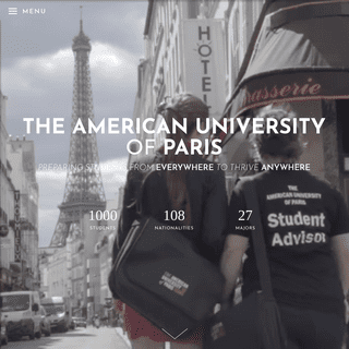The American University of Paris - International Undergraduate and Graduate Programs.
