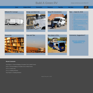 Build A Green RV – Information to design and build your own efficent RV