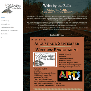 Write by the Rails (WbtR), The Prince William Chapter of the Virginia Writers Club