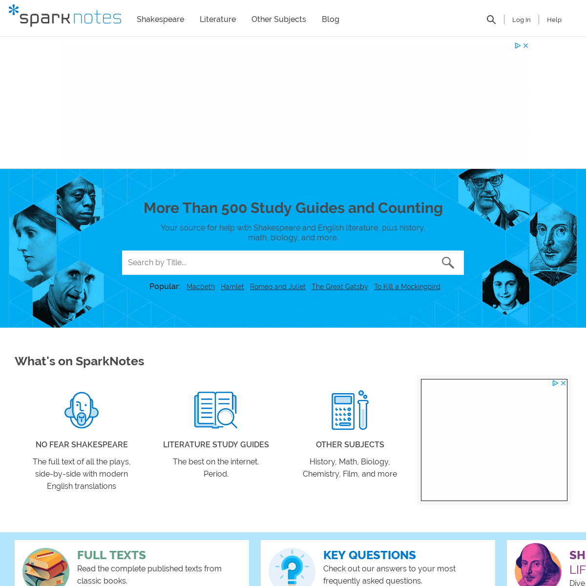 A complete backup of sparknotes.com