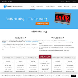 RTMP Hosting | Red5 RTMP | Wowza RTMP | RTMP Servers