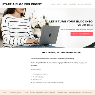 Hey There, Beginner Blogger! - Start a Blog for Profit