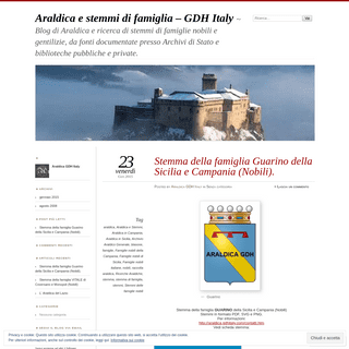 Araldica e stemmi di famiglia - GDH Italy                     | Blog di Araldica e ricerca di stemmi di famiglie nobili e gentil