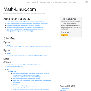 A complete backup of math-linux.com