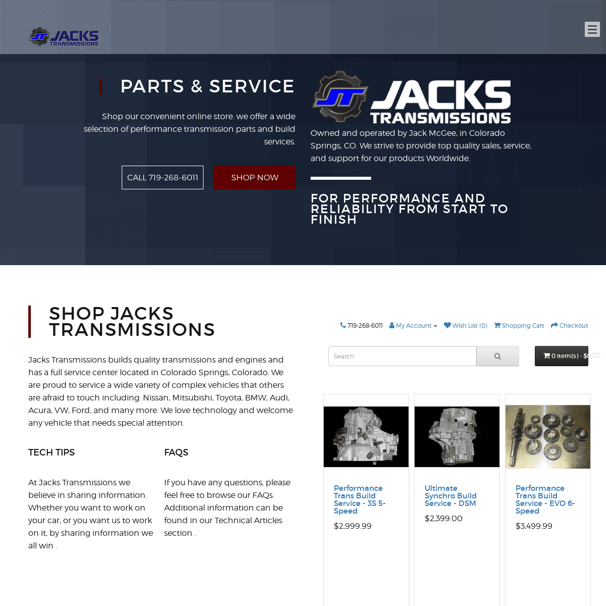 A complete backup of jackstransmissions.com