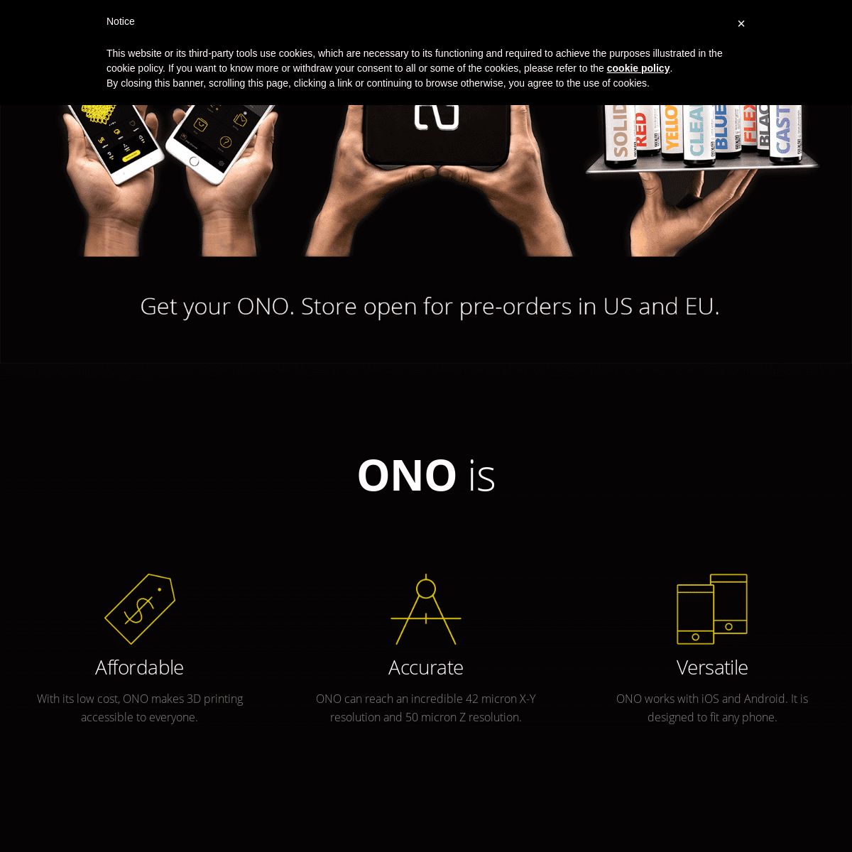 ONO The first ever smartphone 3D printer