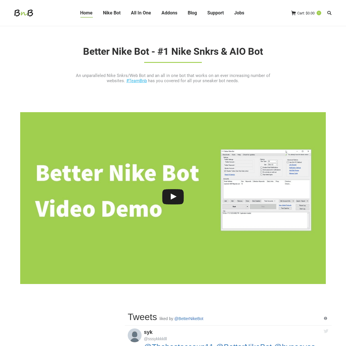 Better Nike Bot - Nike Snkrs and All in One Bot